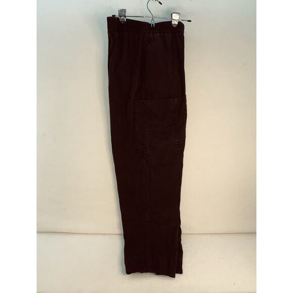 XL Hunter & Brown Pants Womens Flowy Black Elastic Pull On 3 Leg Patch Pockets - Picture 5 of 13